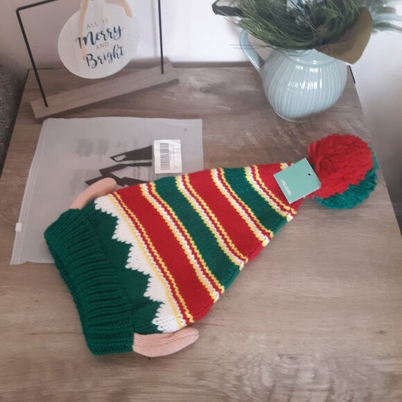 Christmas Elf Knitted Beanie Hat - Funny Beanie For Xmas, Parties & New Years - Picture 8 of 10